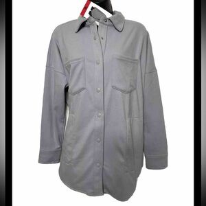 Mondett Ladies Cozy Warm Fleece Button Shirt size M color blue